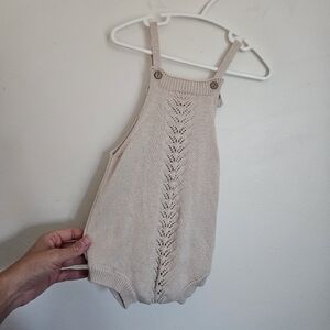 Chic Knit Tan Kids Romper